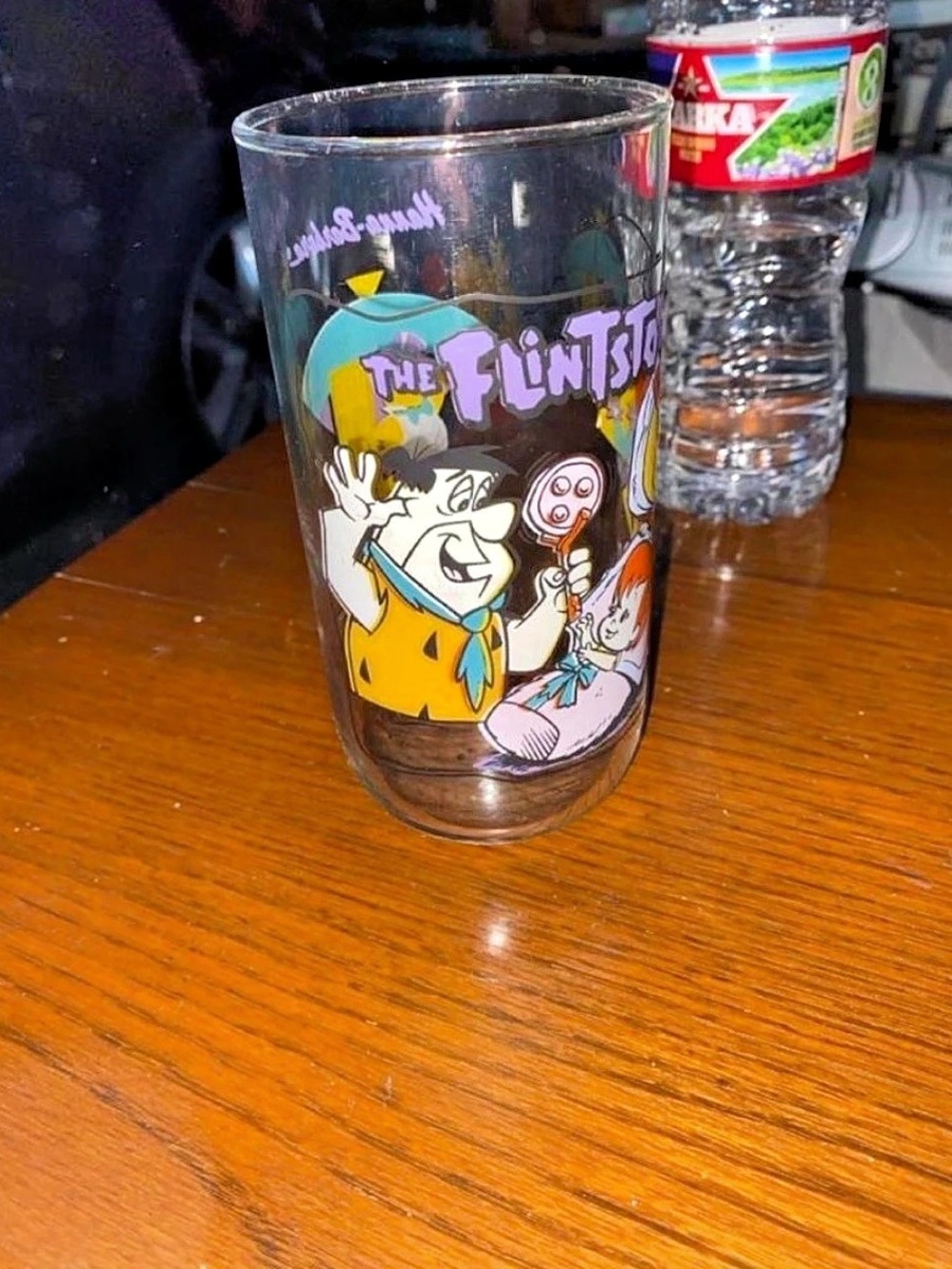 Welch's The Flintstones Pebbles at the Beach Vintage Glass Flintstones